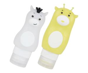 NULYLU Lot de 2 Flacons de Voyage en Silicone Étanches 90ml pour Lotion et Shampoing, Réducteur D’oxydation, pour Voyage et Activités en Plein Air