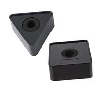 NULYLU Lot de 2 Logos de Station Microphone Abs Solide, Forme Carrée et Triangulaire, Supports Légers pour Interviews, Porte-micro Professionnel Compact Adapté aux Podcasts