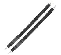 NULYLU Lot de 2 Sangles de Transport pour Étui de Violon, en Toile Noire Boucle Métal, Longueur Réglable et Épaulières Rembourrées pour Performance en Extérieur