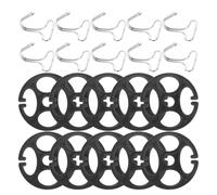 NULYLU Lot de 20 Sets de Sets de Crochets Métalliques pour Housse de Siège Auto, Fixation Sécurisée en Plastique et Métal, Protection Confortable pour Sièges de Voitures et SUV