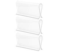 NULYLU Lot de 3 Clips de Fixation Transparents R en Plastique pour Stores Enrouleurs, Accessoires pour Rideaux sans Perles, Compatibles Mécanisme à Ressort, Fixation Stable