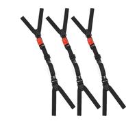 NULYLU Lot de 3 Jugulaires de Casque Rigide Rouges, Mentonnières de Rechange Douces pour Peau, Compatibles Casques de Chantier, Protection Menton Confortable pour Usage Industriel