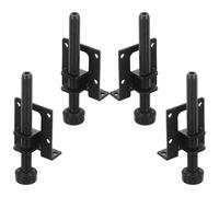 NULYLU Lot de 4 Clips de Réglage en Fer Noir pour Pieds de Meubles, Pieds de Nivellement Réglables Garantissant Stabilité et Éliminant L'instabilité pour Tables et Armoires