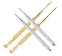NULYLU Lot de 4 Stylets D'acupuncture Auriculaires en Acier Inoxydable Pointe Boule Protectrice pour Massage et Stimulation des Points Corporels