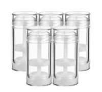 NULYLU Lot de 5 Flacons Distributeurs de Crème Anti-transpirant 50 Ml en Plastique Pp, Mini Portable, Étanches, Rechargeables pour Cosmétiques et Soins Personnels