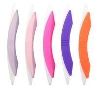 NULYLU Lot de 5 Limes à Ongles Colorées pour Manucure Bloc Polissoir pour Ongles en Acrylique Outils de Polissage pour Femmes Usage Professionnel et Quotidien pour Nail Art et Soins