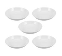 NULYLU Lot de 5 Plateaux Ronds en Céramique Blanche pour Fondant de Cire, Diffuseur Bougie, Distribution de Chaleur, Remplacement Pratique pour Décoration Intérieure