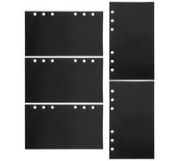 NULYLU Lot de 5 Pochettes à Classeur Budget Réutilisables en Polypropylène Noir, Format A6, Pochettes Multi-usages pour Gestion Financière et Organisation Bureautique