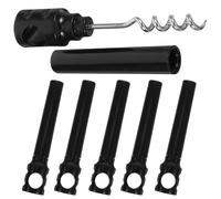 NULYLU Lot de 6 Ouvre-bouteilles de Vin en Plastique Pp Noirs, Design Multifonctionnel Pratique et Rapide, Maison Camping