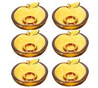 NULYLU Lot de 6 Petites Assiettes D'apéritif Transparentes en Verre Résistant, Plateaux pour Sauces et Condiments, Soucoupes Ménagères Légères et Portables, pour Couleur Aléatoire