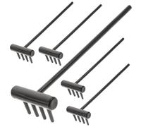 NULYLU Lot de 6 Râteaux Zen Miniatures pour Bac à Sable, Accessoires en Plastique Légers, pour Table à Sable et Contemplation, Tracé de Lignes Droites et Création de Motifs