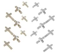 NULYLU Lot De 60 Breloques À En Forme De Croix Strass 3d Pour Femmes Et Hommes En Acrylique