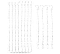 NULYLU Lot de 8 Chaînes à Crochet Suspendre Lanterne et Panneaux D'affichage 4 Chaînes de 25 Cm Acier Robuste pour Jardinières Suspendues et Mangeoires à Oiseaux en Extérieur