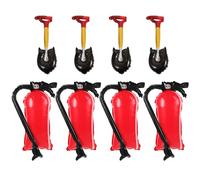 NULYLU Lot de 8 Set de Ballons Gonflables Aluminium Forme Extincteur et Pelle, Décorations Fête Pompiers, Ballons de Festival Anniversaire Thème Pompiers, Facile à Gonfler, Robuste