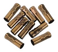 NULYLU Manchons pour Tubes de Bougies en Fer Vintage Or, 10pcs, Accessoires de Bougies Élégants pour Lampes Suspendues, Installation Facile pour Salon et Maison