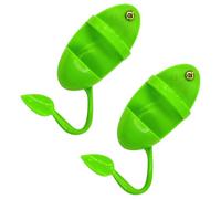NULYLU Mangeoire pour Perroquets Verts en Plastique et Métal, Facile à Installer et Résistante à l'usure, Support pour Oiseaux de Compagnie en Cage, Lot de 2 Pièces