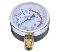 NULYLU Manomètre de Pression du Réservoir Vertical 0-16 Bar Métal avec Filetage G1/4, Mesure Précise et Affichage Psi pour Industrie Pétrolière