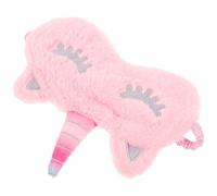 NULYLU Masque de Nuit pour Dormir, Sieste ou Voyager sans Pression Yeux en Peluche Rose Licorne, Léger et Confortable