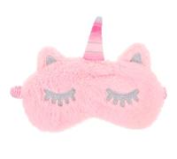 NULYLU Masque de Sommeil Peluche Licorne Rose Léger et Flexible pour Garçon et Filles, Confortable pour Dormir, Travailler ou Voyager, Bandeau Doux et Occultant