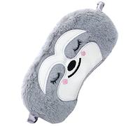 NULYLU Masque Pour Les Yeux De Singe Gris Masque Pour Les Yeux De Sommeil Cache-Œil Domestique Masque De Sommeil Occultant De Dessin Animé Masque Pour Les Yeux Réutilisable Masque De