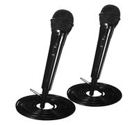 NULYLU Microphone Filaire Dynamique Vocal 2pcs pour Chant à Domicile Câble 6,5mm, Plastique et Métal, Enregistrement Clair et Utilisation Plug and Play pour Karaoké