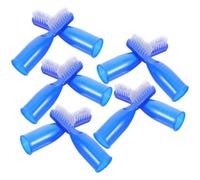 NULYLU Mini brosses à dents doigt plastique 10pcs bleu format portable pour nettoyage oral en prison pour adultes