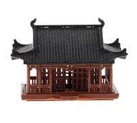 NULYLU Mini Pavillon Chinois Zen Miniature 6x4,5x4,1 Cm en Résine pour Décor Intérieur Bureau et Micro-Paysage Aquarium, Statue de Pagode Japonaise, Accessoire Jardin Asiatique Décoratif