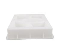 NULYLU Moule en Plastique Blanc pour Béton Réutilisable C30 Structure Modulaire et Surface Antiadhésive, pour Grands Chantiers de Construction