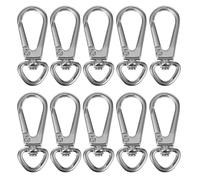 NULYLU Mousquetons Porte-clés Facile à Installer Fermoir à Griffes Résistant Lot de 10 en Alliage Argenté pour Bricolage et Accessoires de Paquet