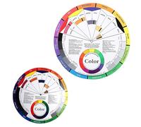 NULYLU Nuancier Rotatif Créatif 2 Pièces pour Nail Art et Maquillage Professionnel, Outil Papier Double Face Indicateurs de Schémas de Couleurs Complémentaires