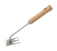 NULYLU Outil Désherbage Manuel Acier Inoxydable avec Manche Ergonomique Râteau Multifonction pour Jardinage et Élimination des Racines