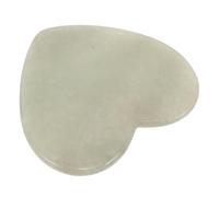 NULYLU Outil Facial Gua Sha En Pierre De Jade Naturelle Grand Format Forme Cœur Massage Visage Détente Soins Peau Essentiels