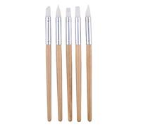 NULYLU Outils de Poterie Lot de 5, Stylo de Sculpture en Argile Manche en Bois, Kit D’Outils de Modelage pour Pâte Polymère, Adapté aux Loisirs Créatifs L’éducation Artistique