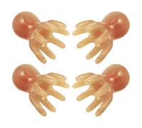 NULYLU Pack de 4 Masseurs de Cuir Chevelu Forme Pieuvre en Résine, Outil de Massage Compact pour Relaxation Corporelle Complète, Voyage et Bureau