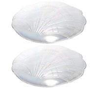 NULYLU Palette de Vernis à Ongles en Verre de Couronne 2 Pièces pour Manucure Professionnelle, Plateau de Mélange de Couleurs pour Salon de Beauté et Usage Domestique