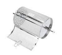 NULYLU Panier Rotatif Acier Inoxydable pour Four Électrique Accessoire De Cuisine BBQ Multifonction pour Noix Viandes Et Légumes
