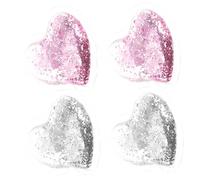 NULYLU Patchs de Gel Yeux de Cœur 4 Pièces, Coussinets Rafraîchissants Yeux, Réutilisables, Confortables, pour Soin des Poches et Fatigue Oculaire, pour Usage Beauté et Détente