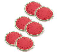 NULYLU Patchs Oculaires Réutilisables Yeux 6pcs en Pvc Rouge, Poche de Glace Rafraîchissante pour Visage, Soulagement Gonflement et Apaisement des Douleurs