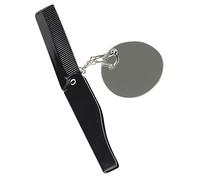 NULYLU Peigne À Barbe Pliable Pour Homme Porte-clés Portable Pliable Petit Miroir Fin Robuste Facile À Utiliser