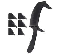 NULYLU Peigne Incurvé et Guide de Coupe pour Tondeuse, Plastique Noir, Petite Taille, Outil de Coiffure Précis pour Hommes, Usage Professionnel en Salon de Barbier