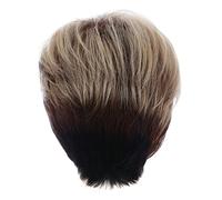 NULYLU Perruque Courte Grise Naturelle Style Court Clip-up Fête Halloween Cosplay Accessoires Pour Cheveux