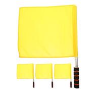 NULYLU Petits Drapeaux Portatifs en Polyester et Acier Inoxydable Jaunes Lot de 4 Design à Main Création D'une Ambiance Festive Facile à Transporter pour Parade et Fête
