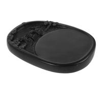 NULYLU Pierre à Encre Plateau Pratique de Bureau en Ronde pour Broyage D'encre Traditionnelle pour Calligraphie et Peinture