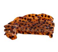 NULYLU Pince à Cheveux Griffe en Acétate pour Cheveux Épais, Motif Léopard Écaille de Tortue Profond, Taille Géante, Pince Banane Antidérapante pour Queue de Cheval et Tresses,