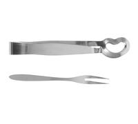 NULYLU Pince à Escargot en Acier Inoxydable Argenté, Set de 1, Forme Spéciale pour Tenir les Escargots, Protège les Mains Chaleur, Accessoire la Cuisine pour Usage Quotidien