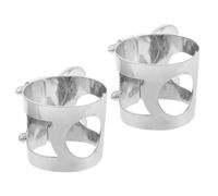 NULYLU Pince de Ligature pour Embout de Saxophone Alto en Métal Argenté, 2 Pièces, Fixation Sécurisée et Utilisation Polyvalente pour Répétitions et Performances