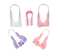 NULYLU Pince-nez en Silicone Invisible pour Embellissement du Nez, Pack de 5 Pièces, Usage Jour et Nuit, Améliore la Respiration, Outil Discret pour Remodelage