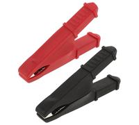 NULYLU Pinces Crocodiles de Test Électrique 50a en Cuivre Pur, Taille Moyenne, Lot de 2, Faible Résistance, Clips pour Câbles Batterie, Outils de Serrage et Test Électrique