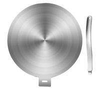 NULYLU Plaque de Diffusion de Chaleur Ronde 280x3,4 Mm en Acier Inoxydable, Adaptateur Plaque Induction pour Cuisinière à Gaz et Électrique, Compatible Fonte Émaillée, pour Cuisson