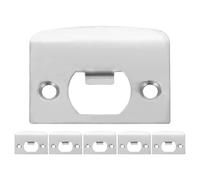 NULYLU Plaque de Renfort en Acier Inoxydable 6 Pcs 1-5/8 Pouces, Kit de Réparation pour Serrure, Plaque de Recouvrement du Verrou, Quincaillerie pour Porte Bois Sécurisée, Installation